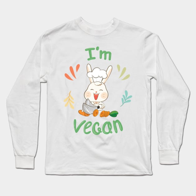 I'm Vegan Long Sleeve T-Shirt by Anicue